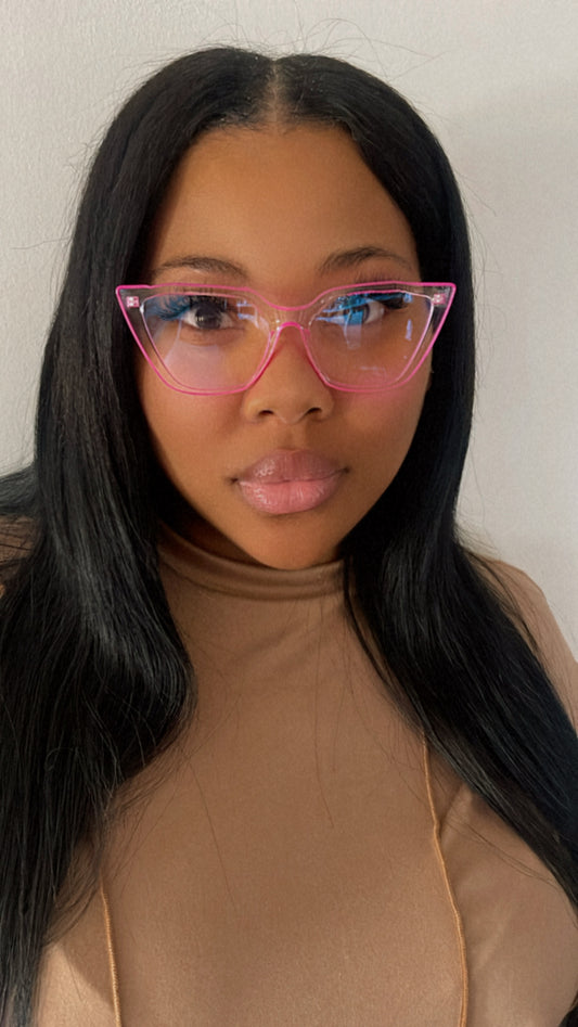 Neon cat eye glasses