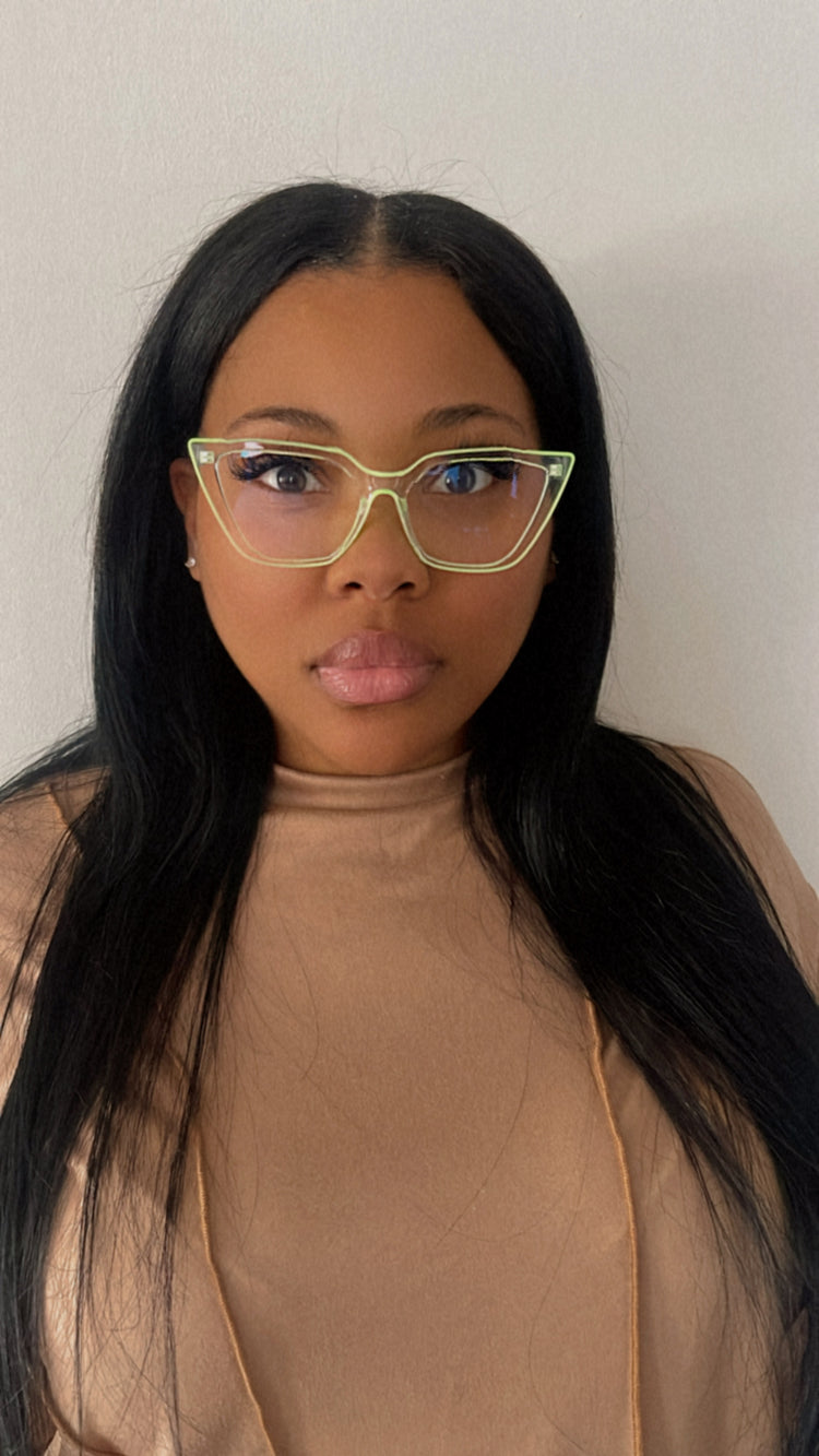 Neon cat eye glasses