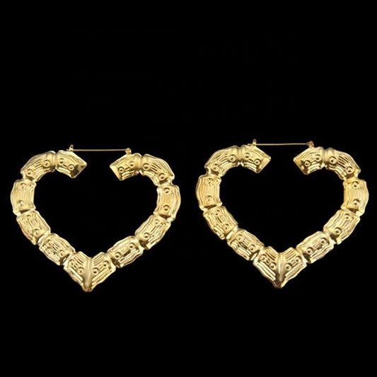 Heart bamboo hoops