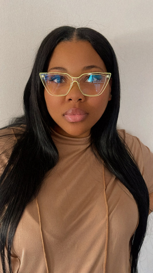 Neon cat eye glasses
