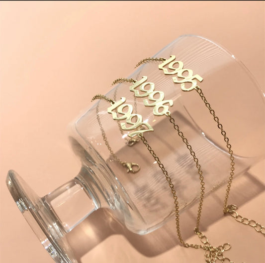 Birth year Anklet